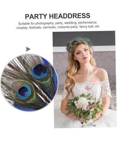 MERRYHAPY Peacock Feather Headband Headdress Cosplay Headdress Feather Headdress Headwear Party Headdress Headband Party Headwear Stage Hair Band Feather Hair Band - Buy Online on GoSupps.com