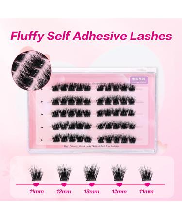 Self Adhesive Eyelashes - No Glue Needed Natural Look Reusable Waterproof Wispy Fluffy Lashes with Tweezer - Buy Online on GoSupps.com