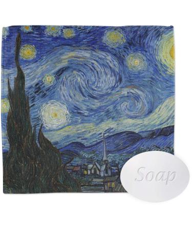 YouCustomizeIt The Starry Night (Van Gogh 1889) Washcloth Square (12" x 12")