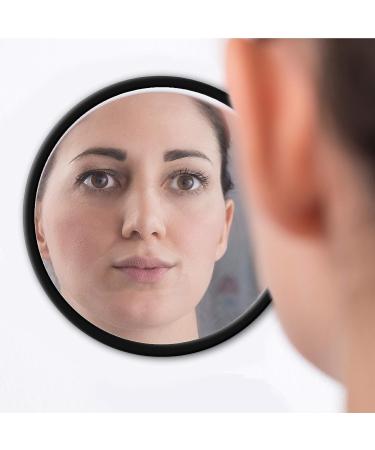 REVEL 12X Magnifying Makeup Mirror for Precise Tweezing and Blackhead Removal - Round with 2 Suction Cups - Buy Online on GoSupps.com