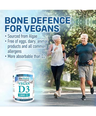 Vegan Vitamin D3 1000 IU 4 Month Supply of Vitamin D 120 Vegetarian Capsules - Buy Online on GoSupps.com