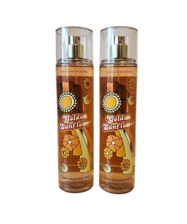 Bath & Body Works Fragrance Mist Gift Set of 2 8oz Each (Golden Sunflower)