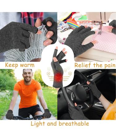 Zhanmai Arthritis Compression Gloves - 6 Pairs for Men and Women, Large Size - Carpal Tunnel, Pain Relief, Anti-Slip Design - Buy Online on GoSupps.com