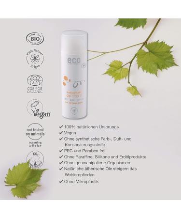  Eco Cosmetics eco cosmetics Bio CC Dark Tinted Day Cream with OPC Q10 and Hyaluronic Acid Vegan Anti-Wrinkle SPF 30 1 x 50 ml - Buy Online on GoSupps.com