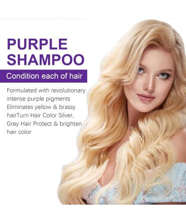  GNAUMORE Purple Toning Shampoo Anti-Yellowing Shampoo for Blonde Hair Anti-Yellowing Shampoo for Bleached Hair Professional Anti-Yellowing Hair Shampoo Hair Growth Serum - Buy Online on GoSupps.com