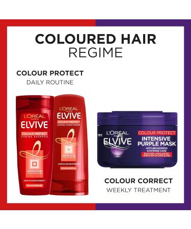 L'Oreal Paris Elvive Colour Protect Anti-Brassiness Purple Mask 250ml - Pack of 1 - Buy Online on GoSupps.com