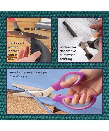 JubileeYarn Professional Grade Pinking Shears - 9.5 Serrated Stainless Steel - Pink & Grey - 1 Pair 1 Pair 9.5 Pink & Grey - Buy Online on GoSupps.com