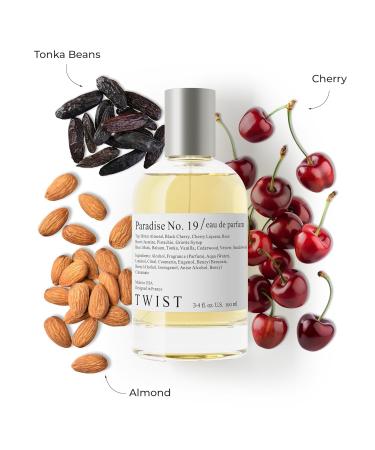 Twist - Paradise No. 19 - Eau De Parfum Inspired by Tom Ford's Lost Cherry Long-Lasting Perfume for Women & Men Paraben Free Vegan Clean Ingredients Unisex Fragrance - Spray 100 ml | 3.4 fl. oz. Paradise No. 19 - Inspired by T. Ford Lost Cherry 3.4 Fl Oz  - Buy Online on GoSupps.com