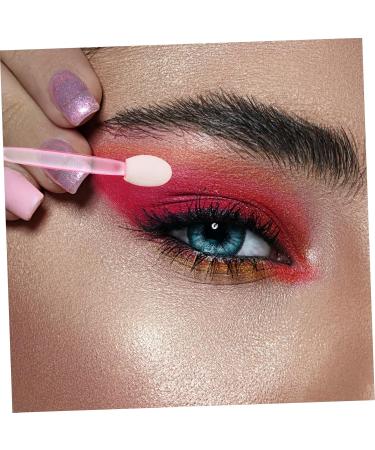 FOYTOKI 100pcs Eye Shadow Stick Eyeshadow Eye Makeup Tools Eyeliner Brush Para Mini Comestic Emulsion Pink 6.20X0.50X0.50CM Pink - Buy Online on GoSupps.com