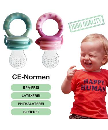 BEBI BORN Baby Fruit Teat - 1 Teat + 3 BPA-Free Silicone Teats (3-24 Months) | Safe & Versatile Fruit Teat for 4+ Months | Blue Teat with Usage Instructions - Buy Online on GoSupps.com