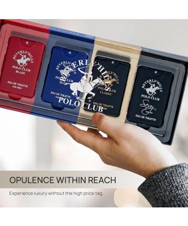 Beverly Hills Polo Club MENS 4PC 20ML POCKET SPRAY - ORIGINAL STRIPED - CONTAINS BLAZE/CLASSIC/BLUE/SEXY - Buy Online on GoSupps.com