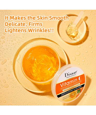 Vitamin C Collagen Moisturizing Gel with Orange Extract | After Sun Repair Soothes & Refines Pores | 300g - Anti-Oxidation Skincare - Buy Online on GoSupps.com