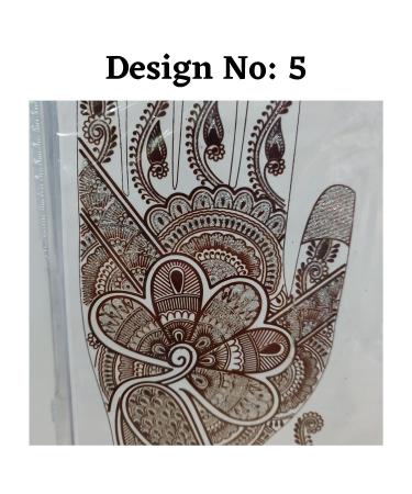 Indian Bridal Mehendi Tattoo | Temporary Henna Hand Sticker Mandala Wedding Body Sticker - Design No. 5 - Buy Online on GoSupps.com