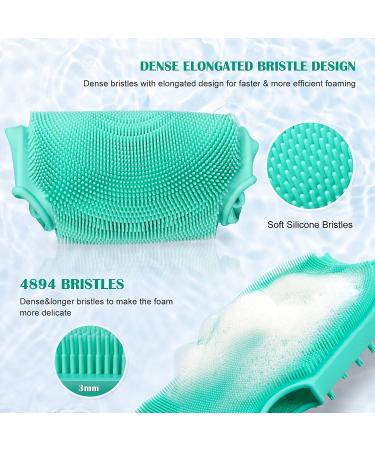 Body Scrubber Back Shower Brush: Silicone Soft Bristle Exfoliating Bath Golve Silicon Scrub Exfoliator for Showering Scrubbing Body Dead Skin Leg Arm Foot Exfoliation Scratcher 1-green - Buy Online on GoSupps.com