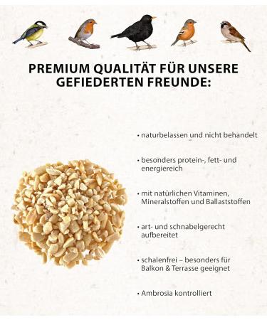 Dehner Natura Wild Bird Food - Chopped Peanuts 5kg | Premium Quality for Healthy Birds - International Shipping Available - Buy Online on GoSupps.com