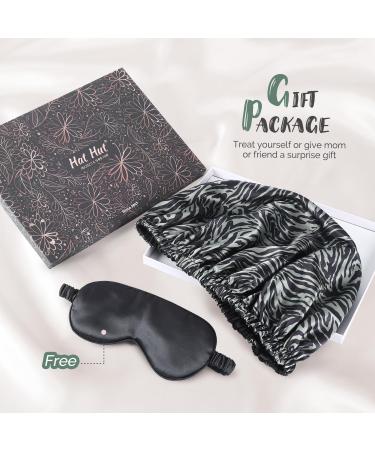 Buy Adjustable Silk Bonnet for Women | Double Layer Satin Sleeping Cap - Stripe Design | International Shipping - Buy Online on GoSupps.com