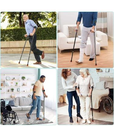 Folding Forearm Crutches Crutches for Adults 10 Stops Height Adjustable Crutches for Walking Ergonomic Handles Comfortable Grip and Wear-Resistant Non-Slip Unisex Decorate Lucky Star Blue - Buy Online on GoSupps.com