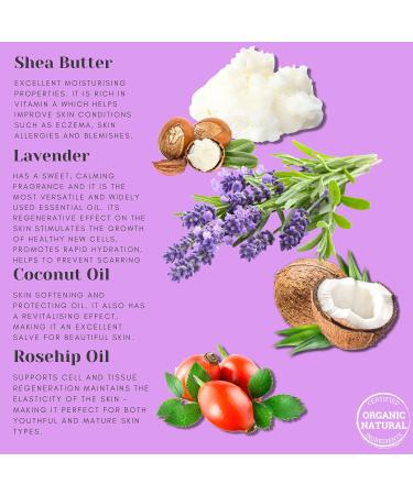 Men's All Natural Soap Bar | 100% Organic with Coconut Oil & Cocoa Butter | Lavender Aromatherapy | Hand, Face & Body 100g - Buy Online on GoSupps.com