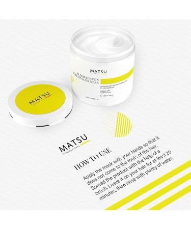 Matsu Elixir Keratin Therapy Hair Mask | Nourishing Conditioner with Walnut & Sunflower Oil for Damaged Hair - Repairs Conditions & Adds Shine - Buy Online on GoSupps.com