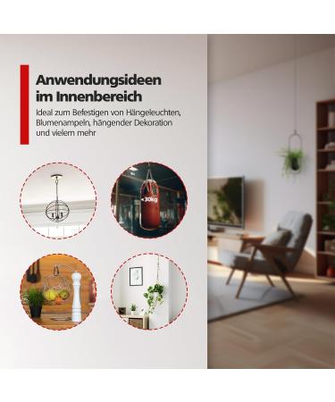 Ravn Haman 10x Colorful Screw Carabiner - Heavy-Duty Hooks Up to 30kg for Indoor/Outdoor Use - Ideal for Hammocks Punching Bags and Decor - Buy Online on GoSupps.com