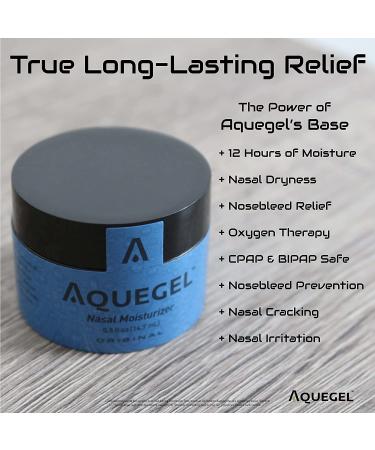 Aquegel Nasal Moisturizer (Original) - 12-Hour Relief for Dry Nose, Nosebleeds, and CPAP Users - Buy Online on GoSupps.com