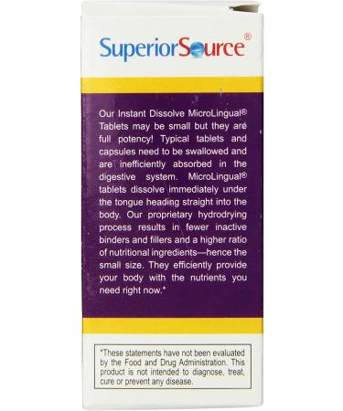 Superior Source Advanced B-12 2000 mcg - 60 Tablets for Energy & Wellness - Buy Online on GoSupps.com