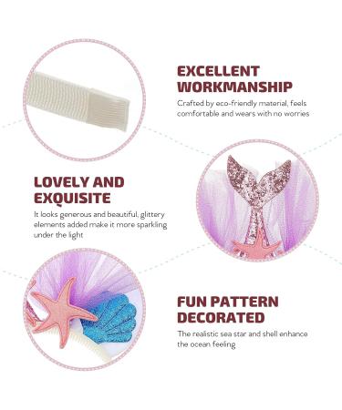 Frcolor Glitter Mermaid Headband | Princess Hairband for Girls | Purple Tail Party Favors - Buy Online on GoSupps.com