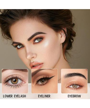 Waterproof Eyebrow Pencil - Ultra 2 Tipped Micro-Fork Brow Pen | Liquid Eye Brow Makeup for Natural Looking Brows (Black) - 1 Count - Buy Online on GoSupps.com