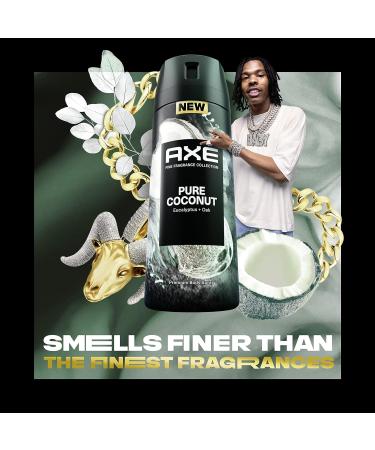 AXE Fine Fragrance Collection Men's Deodorant Body Spray 4oz - Pure Coconut 3 Pack | 72H Odor Protection and Freshness with Coconut, Eucalyptus, and Oak Essential Oils - Buy Online on GoSupps.com