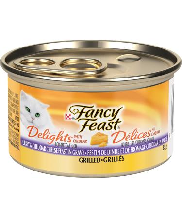 Fancy Feast Delights with Cheddar Grilled Turkey | Fancy Feast Gravy Lovers Variety Pack Wet Cat Food Cat Food + Cat Food (24 Pack) - Buy Online on GoSupps.com