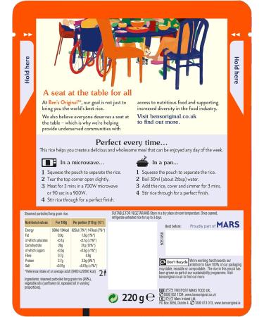 Ben's Original Long Grain Microwave Rice Bulk Multipack 6 x 220 g pouches (Pack of 2) - Buy Online on GoSupps.com