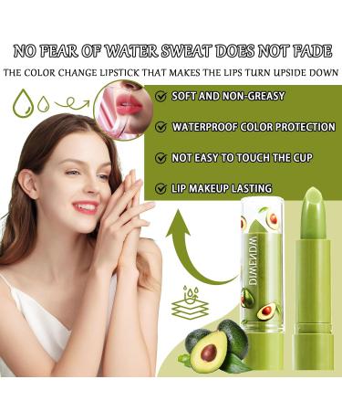 4 Pcs Avocado Color Changing Lipstick Set - PH Mood Magic Waterproof Moisturizer & Long Lasting Tinted Balm for Women - Perfect Makeup Gift - Buy Online on GoSupps.com