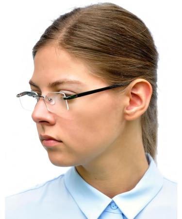 Shop Mini Rimless Reading Glasses - Rectangular Lenses Stainless Steel Frame 2.0 Diopters for Men & Women - International Shipping Available - Buy Online on GoSupps.com