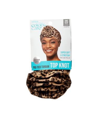 KISS COLORS & CARE Top Knot Pre-Tied Turban - Leopard - Stylish  Stretchy & Soft for Sleeping  Maximum Hair Protection  Minimizes Breakage  Comfortable for All Types of Hair - Buy Online on GoSupps.com