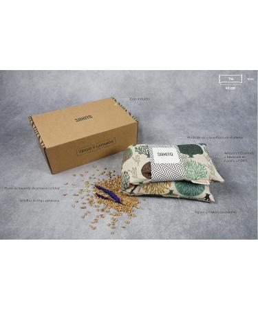 Premium Heat Cushion for Neck & Cervical Support - Lavender & Wheat Filled Thermal Pillow (42 x 12 cm) - Ideal for Comfort & Relaxation - Includes Box - Buy Online on GoSupps.com