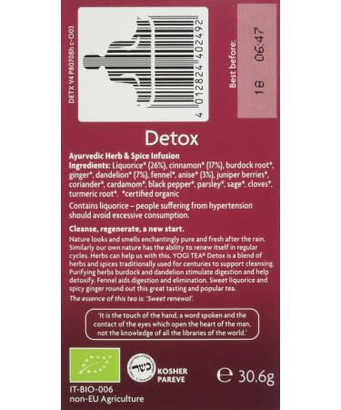 Yogi Tea Detox 17 Bags - Buy Online on GoSupps.com