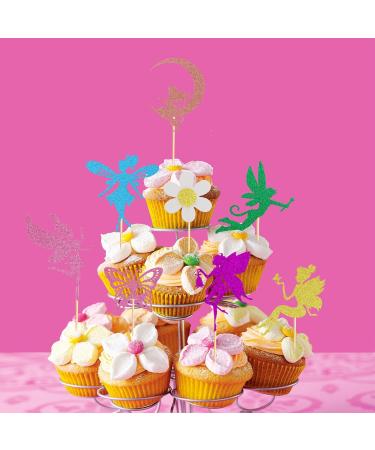 Arthsdite 24Pcs Fairy Cupcake Toppers Flower Angel Fairy Butterfly Flower Cupcake Picks for Wedding Bridal Shower Baby Shower Birthday Party Cake Decorations Supplies - Buy Online on GoSupps.com