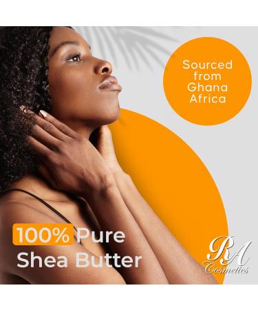 RA COSMETICS 100% Pure Shea Butter Ivory 16oz | Raw Unrefined African Shea Butter from Ghana | Ultra-rich Moisturizer for Dry Skin | Whipped Texture | Ideal for DIY Skincare & Haircare Routines - Buy Online on GoSupps.com