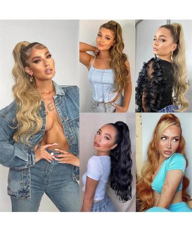Ponytail Extension Body Wave Ponytail Extensions 24 Inch Wrap Around Ponytails Clip in Wave Heat Resistant Synthetic Ponytail Hair Piece for Women Ponytail Hairpiece for Women (Color : 2 Size : 24 24inches 2 - Buy Online on GoSupps.com