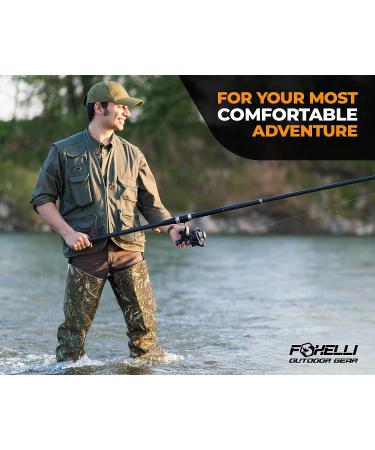 Foxelli Hip Waders  Waterproof Camo Hip Waders for Men & Women with Boots Lightweight Wading Hip Boots for Fishing & Hunting 11 - Buy Online on GoSupps.com