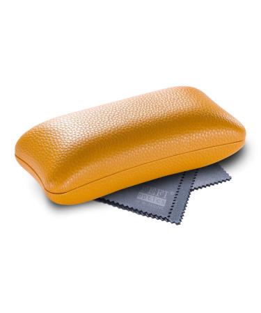 FEFI hardcase glasses case in an unusual shape - including high-quality glasses cleaning cloth/microfiber cloth XL Curry (Large) - Buy Online on GoSupps.com