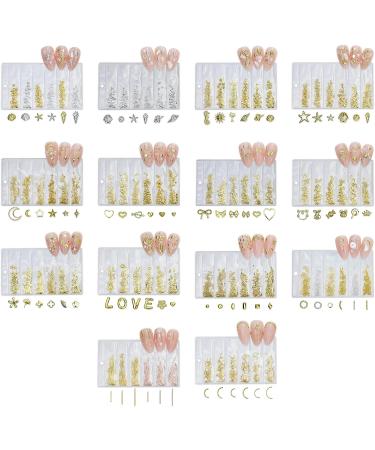 VONNST Nail Decorations Metal Art Studs 3D Metal Art Jewelry Decorations Bows Heart Bubble Multi-Shapes Decoration Accessories 14 - Buy Online on GoSupps.com