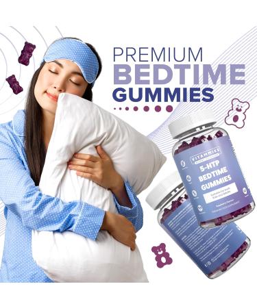 Vitammies 5HTP Sleep Gummies 50mg | Vegan Night Time Support with Magnesium, Chamomile & Valerian Root | Gluten-Free | B6 | Restful Sleep Supplement - Buy Online on GoSupps.com