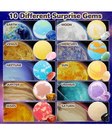 Bombes de bain avec jouets l'int rieur 10 pi ces/ensemble 60 g espace bombes de douche ingr dients naturels boules bain plan te avec jouet cach l'int rieur pour gar ons et filles - Buy Online on GoSupps.com