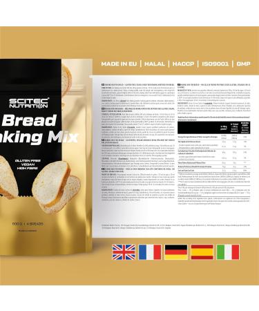Scitec Nutrition Bread Baking Mix 800g - Vegan, Gluten-Free & High Fiber - Quick & Easy - Buy Online on GoSupps.com