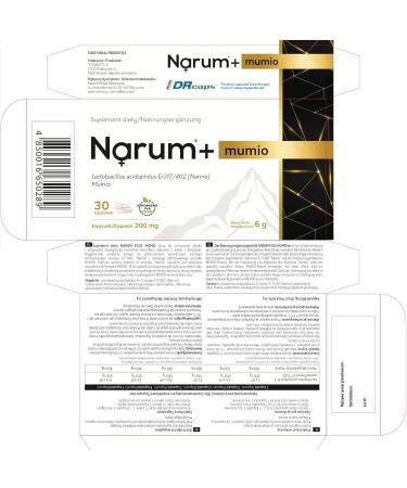 Probiotic Narum+ Bio Cultures Complex | 30 Vegan Capsules | High-Dose Lactobacillus Acidophilus for Digestive & Intestinal Health - Buy Online on GoSupps.com