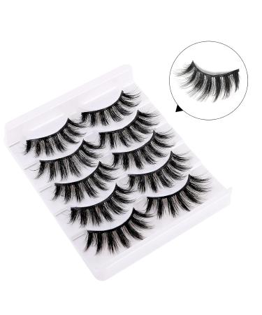 5 Pairs 3D False Eyelashes | Handmade Natural Black Long Reusable Eyelashes with Invisible Band - Shop Internationally! - Buy Online on GoSupps.com
