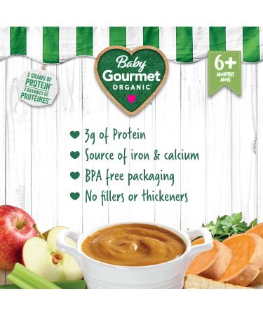Baby Gourmet Organic Meals - Hearty Veggie & Turkey - Non-GMO BPA-Free No Added Sugar Or Salt No Fillers Or Thickeners 128ml - 16 Pack - Buy Online on GoSupps.com