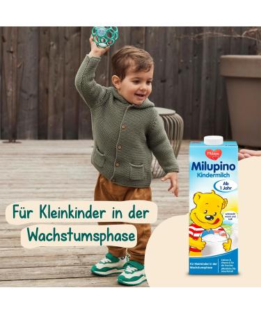 Buy Milupino Children's Milk Ready to Drink (6x1L) - Nutritional Support for Toddlers 1 Year+ | International Shipping Available - Buy Online on GoSupps.com