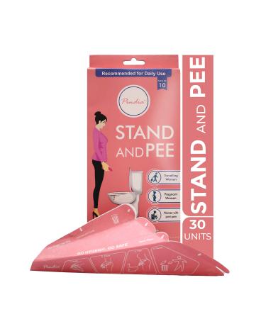 TUZECH Stand and Pee Portable Female Urination Device | Recyclable Disposable Urinal Funnel | Travel, Camping, Hiking and Outdoor Activities | Compact Stand and Pee Funnel for Women,Girls(30 Funnels)